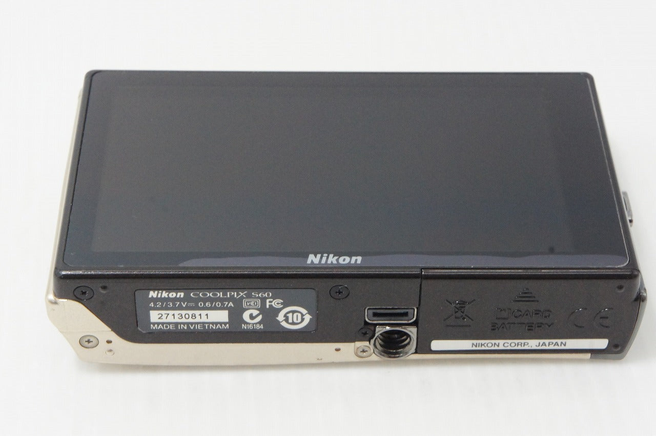 美品 Nikon ニコン COOLPIX S60 コンパクトデジタルカメラ リッチゴールド 元箱付 260512c