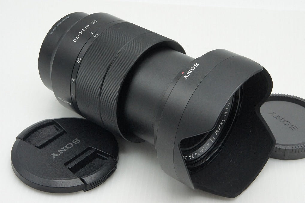 美品 SONY ソニー Vario-Tessar T* FE 24-70mm F4 ZA OSS SEL2470Z ズームレンズ Eマウント フルサイズ フード付 260128g
