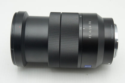 美品 SONY ソニー Vario-Tessar T* FE 24-70mm F4 ZA OSS SEL2470Z ズームレンズ Eマウント フルサイズ フード付 260128g