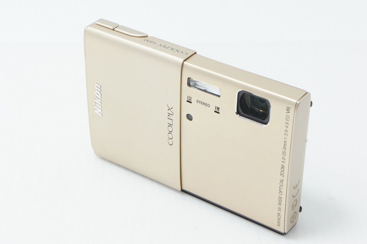 美品 Nikon ニコン COOLPIX S100 シャイニーゴールド 元箱付 260512d