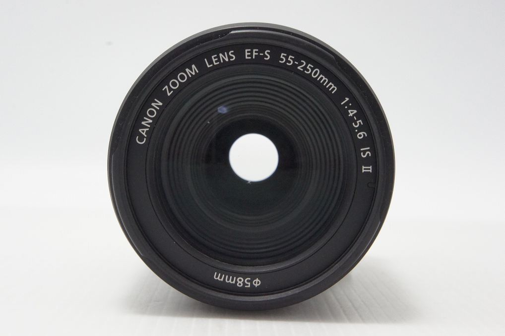 訳あり品 Canon キヤノン EF-S 55-250mm F4-5.6 IS II APS-C ズームレンズ EFマウント 箱付 260818b