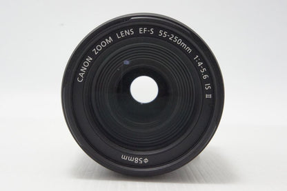 訳あり品 Canon キヤノン EF-S 55-250mm F4-5.6 IS II APS-C ズームレンズ EFマウント 箱付 260818b