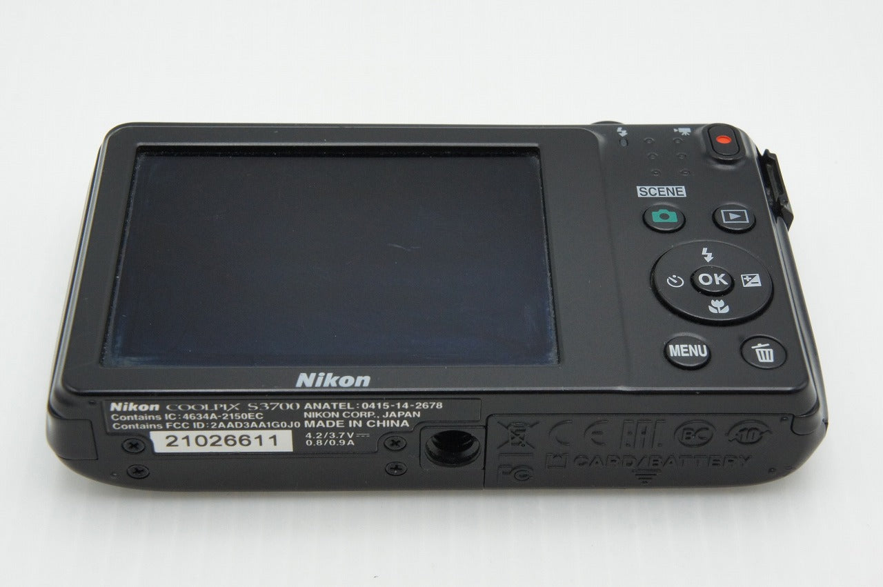 Nikon ニコン COOLPIX S3700 コンパクトデジタルカメラ ブラック 260313e