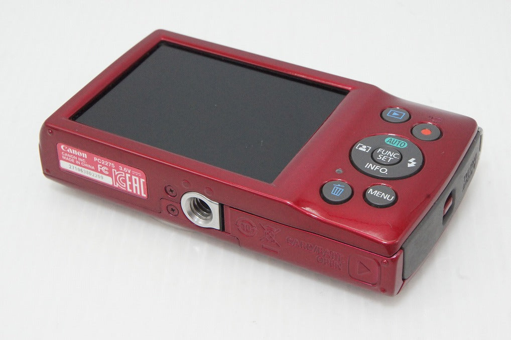 美品 Canon キヤノン IXY 180 コンパクトデジタルカメラ レッド 260513j