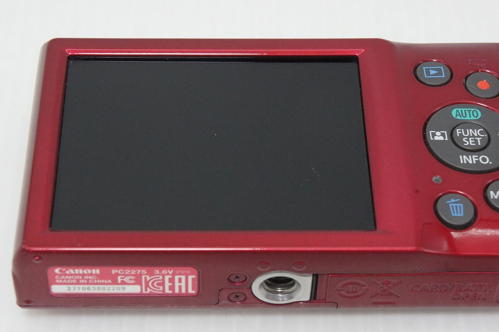 美品 Canon キヤノン IXY 180 コンパクトデジタルカメラ レッド 260513j