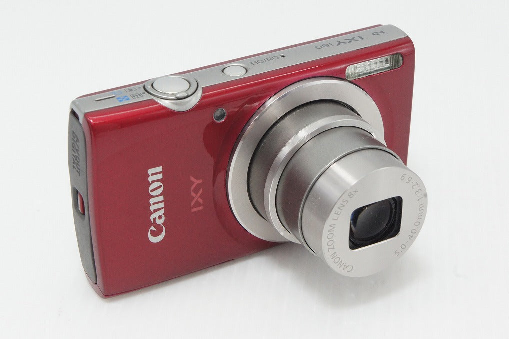 美品 Canon キヤノン IXY 180 コンパクトデジタルカメラ レッド 260513j