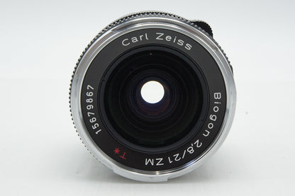 美品 Carl Zeiss Biogon T* 21mm F2.8 ZM Leica ライカ Mマウント ブラック レンジファインダー 元箱付 260316s