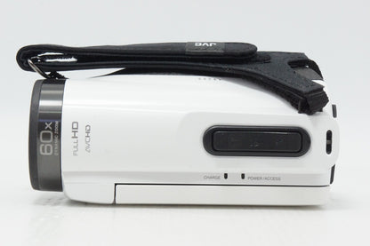 美品 JVC ケンウッド Everio R GZ-R480 デジタルビデオカメラ シャインホワイト 元箱付 260513b