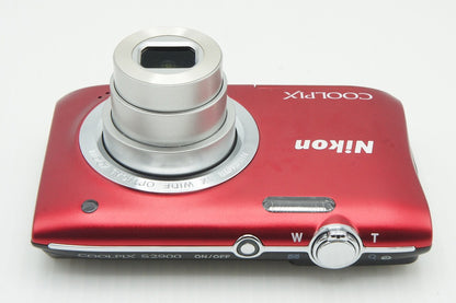 美品 Nikon ニコン COOLPIX S2900 コンパクトデジタルカメラ レッド 260126m