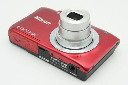 美品 Nikon ニコン COOLPIX S2900 コンパクトデジタルカメラ レッド 260126m