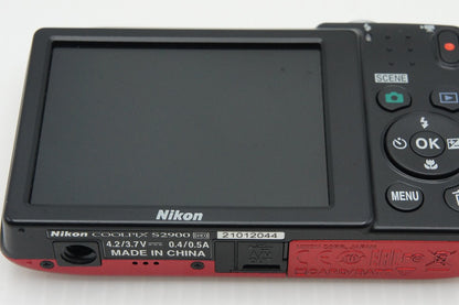 美品 Nikon ニコン COOLPIX S2900 コンパクトデジタルカメラ レッド 260126m