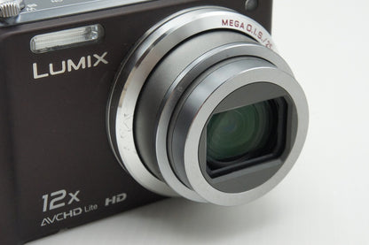 良品 Panasonic パナソニック LUMIX DMC-TZ7 コンパクトデジタルカメラ ブラウン 元箱付 260126t