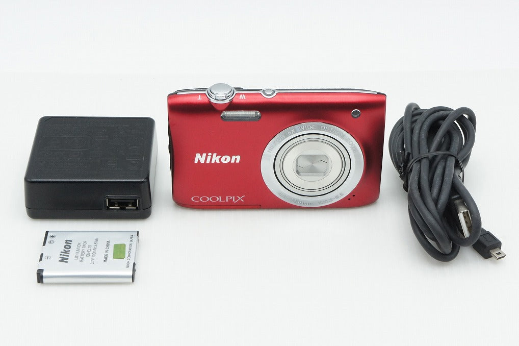 美品 Nikon ニコン COOLPIX S2900 コンパクトデジタルカメラ レッド 260316v