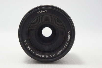 良品 Canon キヤノン EF-S 55-250mm F4-5.6 IS II APS-C ズームレンズ 260819q