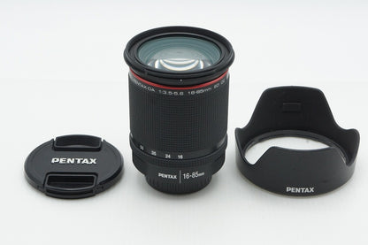 良品 PENTAX ペンタックス HD DA 16-85mm F3.5-5.6 ED DC WR ズームレンズ フード付 260316r