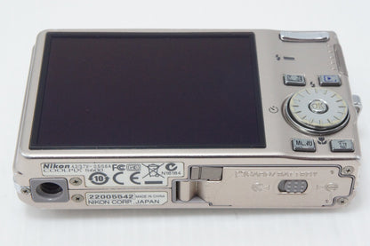 Good condition Nikon COOLPIX S600 Compact Digital Camera Pink Gold 260513h
