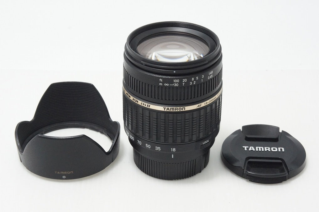 良品 TAMRON タムロン AF 18-200mm F3.5-6.3 XR Di II LD Aspherical IF MACRO A14 PENTAX ペンタックス Kマウント APS-C フード付 260819i