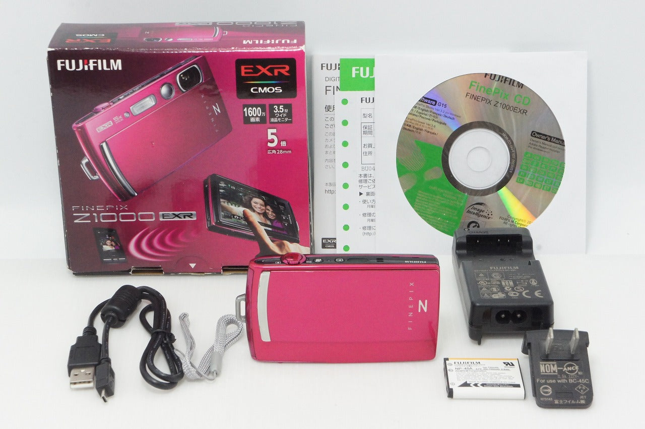 良品 FUJIFILM フジフィルム FinePix Z1000EXR コンパクトデジタルカメラ ピンク 元箱付 260513d