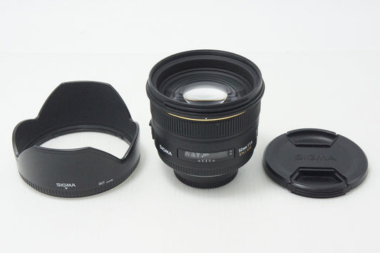 良品 SIGMA シグマ 50mm F1.4 EX DG HSM Nikon ニコン Fマウント 単焦点レンズ フード付 260819a