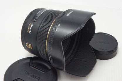 良品 SIGMA シグマ 50mm F1.4 EX DG HSM Nikon ニコン Fマウント 単焦点レンズ フード付 260819a