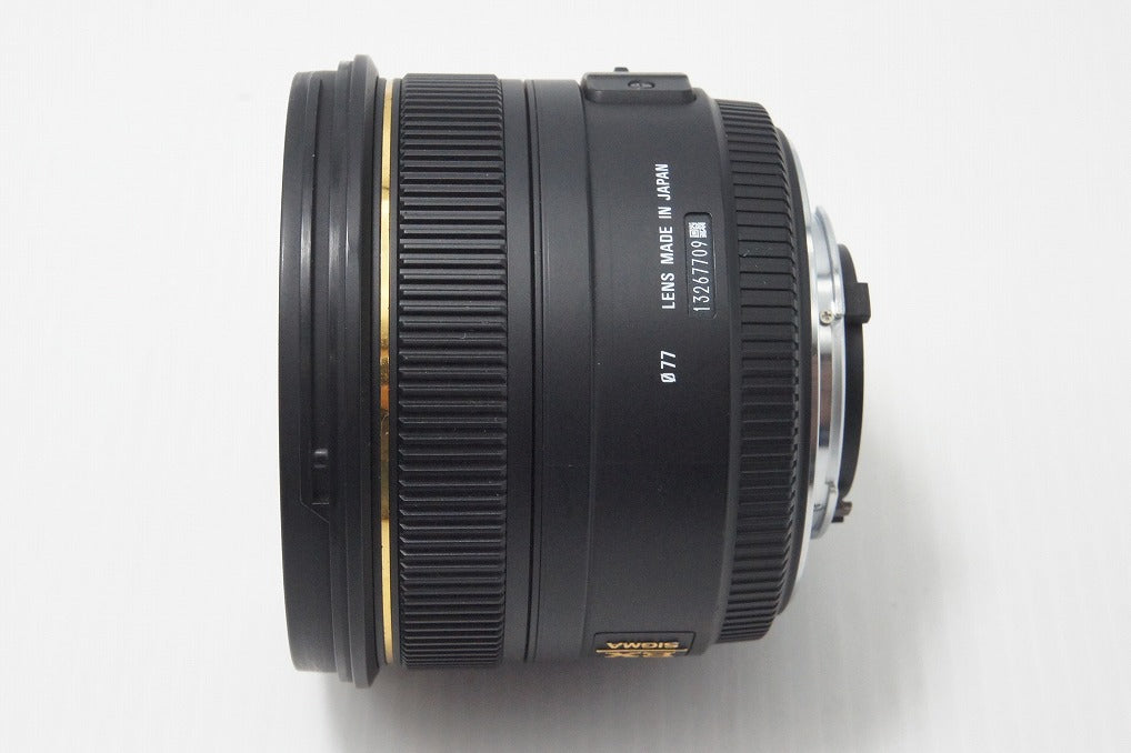 良品 SIGMA シグマ 50mm F1.4 EX DG HSM Nikon ニコン Fマウント 単焦点レンズ フード付 260819a