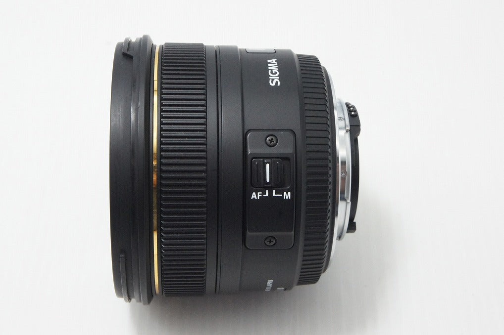良品 SIGMA シグマ 50mm F1.4 EX DG HSM Nikon ニコン Fマウント 単焦点レンズ フード付 260819a