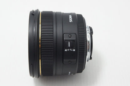 良品 SIGMA シグマ 50mm F1.4 EX DG HSM Nikon ニコン Fマウント 単焦点レンズ フード付 260819a
