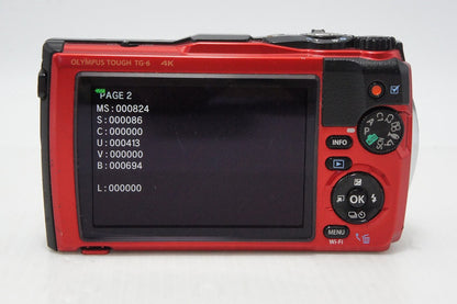 良品 OLYMPUS オリンパス TOUGH TG-6 コンパクトデジタルカメラ レッド 元箱付 260508c