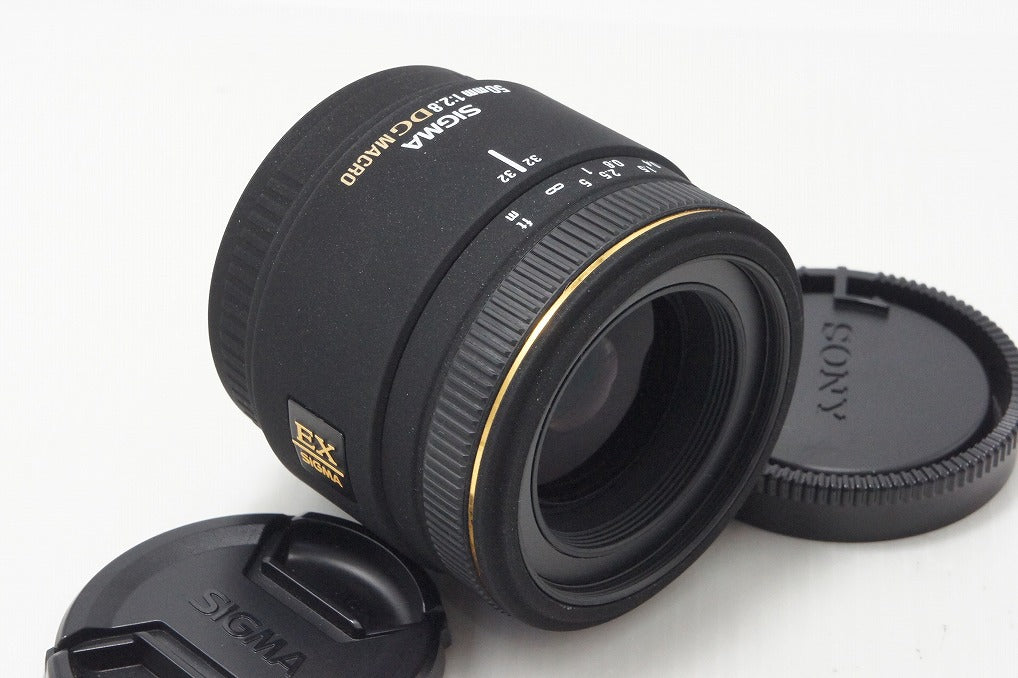 良品 SIGMA シグマ 50mm F2.8 EX DG MACRO SONY ソニー MINOLTA ミノルタ αマウント 単焦点レンズ 260812j