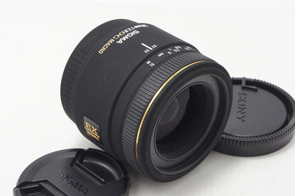 良品 SIGMA シグマ 50mm F2.8 EX DG MACRO SONY ソニー MINOLTA ミノルタ αマウント 単焦点レンズ 260812j