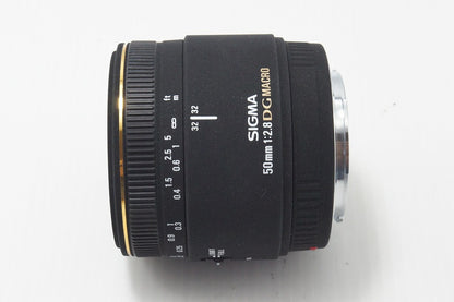 良品 SIGMA シグマ 50mm F2.8 EX DG MACRO SONY ソニー MINOLTA ミノルタ αマウント 単焦点レンズ 260812j