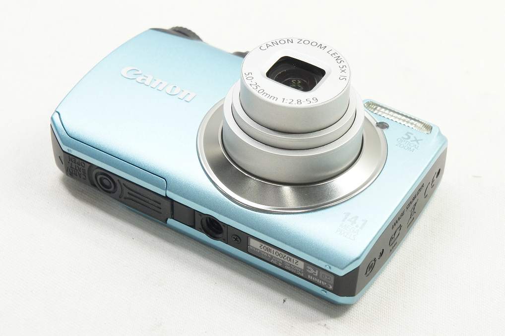 訳あり品 Canon キヤノン PowerShot A3200 IS コンパクトデジタルカメラ ブルー 元箱付 250521e