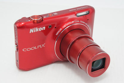 Excellent Condition Nikon COOLPIX S6400 Compact Digital Camera Glossy Red 260512r