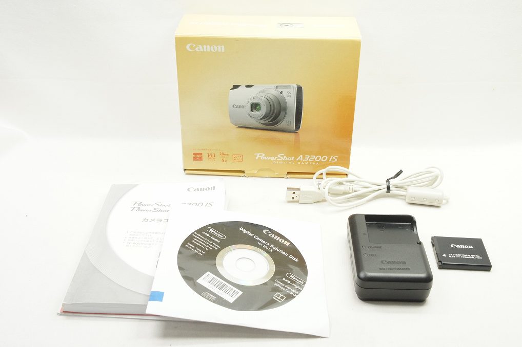 訳あり品 Canon キヤノン PowerShot A3200 IS コンパクトデジタルカメラ ブルー 元箱付 250521e