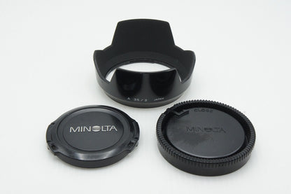 MINOLTA ミノルタ AF 35mm F2 単焦点レンズ フード付 260316aj