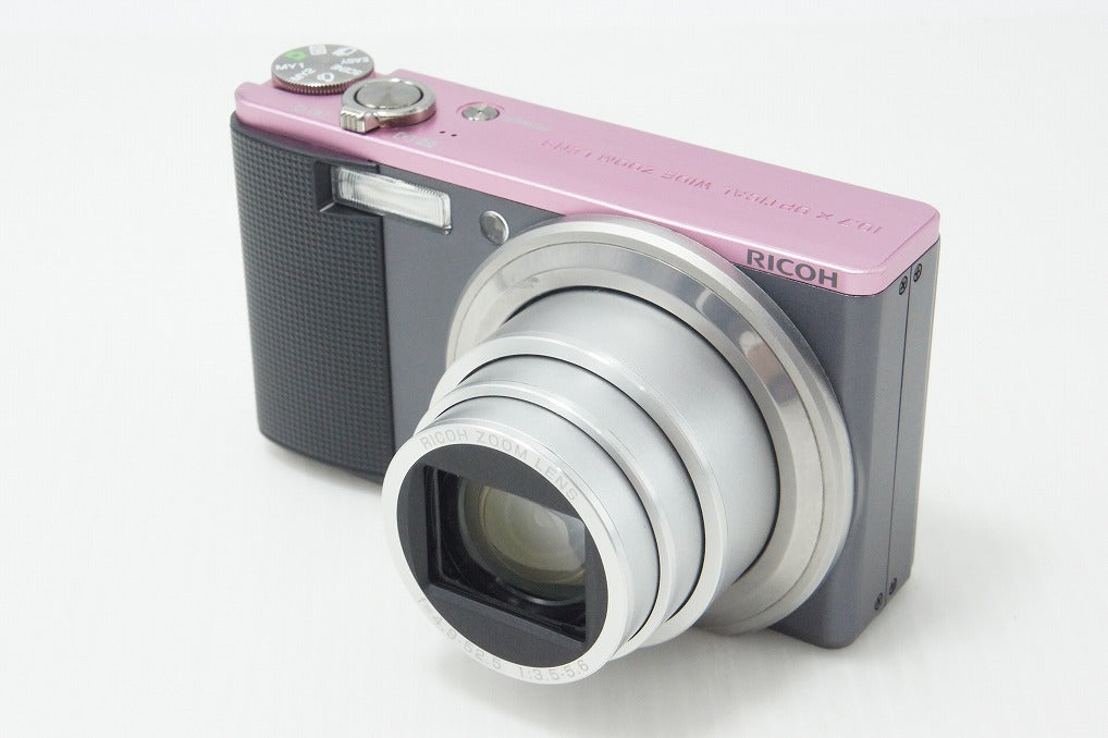 良品 RICOH リコー CX2 コンパクトデジタルカメラ  ツートン (グレー ピンク) ケース付 260820f