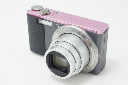 良品 RICOH リコー CX2 コンパクトデジタルカメラ  ツートン (グレー ピンク) ケース付 260820f