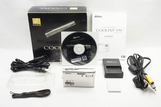 Nikon ニコン COOLPIX S51 コンパクトデジタルカメラ シルバー 元箱付 250521b