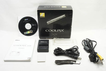 Nikon ニコン COOLPIX S51 コンパクトデジタルカメラ シルバー 元箱付 250521b