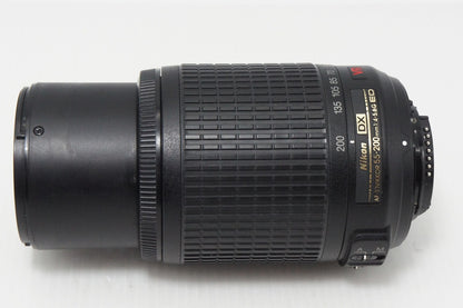 美品 Nikon ニコン AF-S DX NIKKOR 55-200mm F4-5.6G ED VR APS-C ズームレンズ フード ポーチ付 260513ao