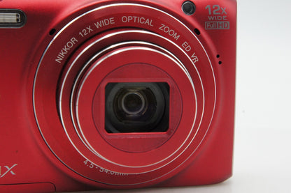 美品 Nikon ニコン COOLPIX S6800 コンパクトデジタルカメラ ラズベリーレッド 260317h