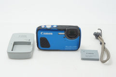 美品 Canon キヤノン PowerShot D30 コンパクトデジタルカメラ ブルー 260818ah