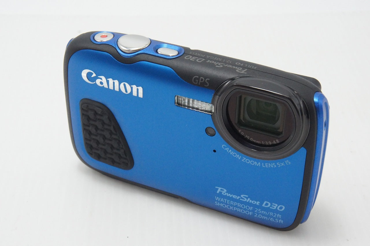 美品 Canon キヤノン PowerShot D30 コンパクトデジタルカメラ ブルー 260818ah