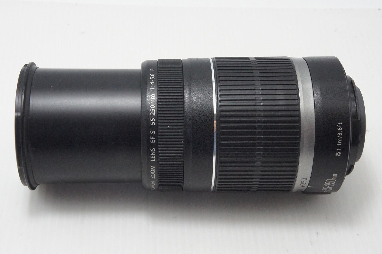 良品 Canon キヤノン EF-S 55-250mm F4-5.6 IS APS-C ズームレンズ 260818aa