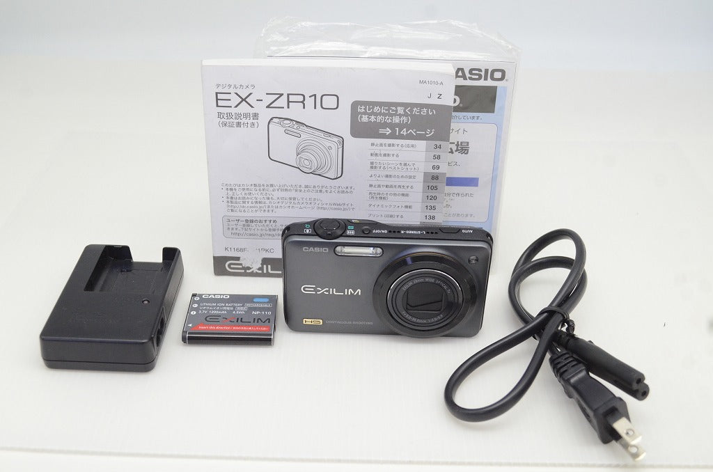 美品 CASIO カシオ EXILIM EX-ZR10 コンパクトデジタルカメラ ブラック 251105b