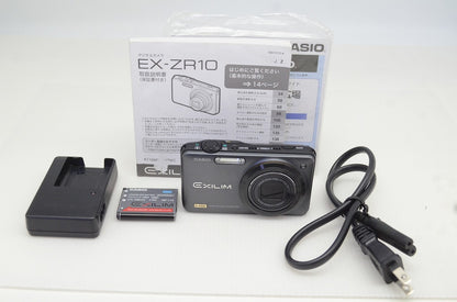 美品 CASIO カシオ EXILIM EX-ZR10 コンパクトデジタルカメラ ブラック 251105b