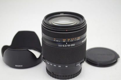 SONY DT 18-250mm F3.5-6.3 SAL18250 MINOLTA αマウント APS-C ズームレンズ フード付 250903j