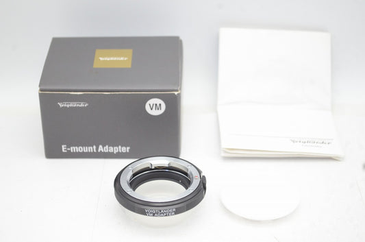 美品 Voigtlander フォクトレンダー VM E-Mount Adapter マウントアダプター ブラック 元箱付 250904s