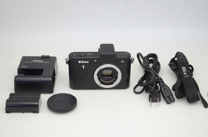 美品 Nikon ニコン 1 V1 ボディ ミラーレス一眼カメラ ブラック 251104x