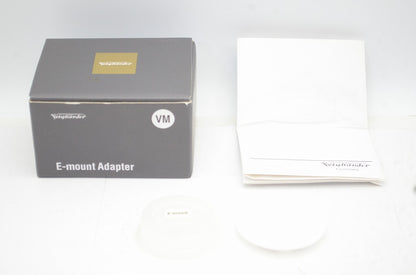 美品 Voigtlander フォクトレンダー VM E-Mount Adapter マウントアダプター ブラック 元箱付 250904s